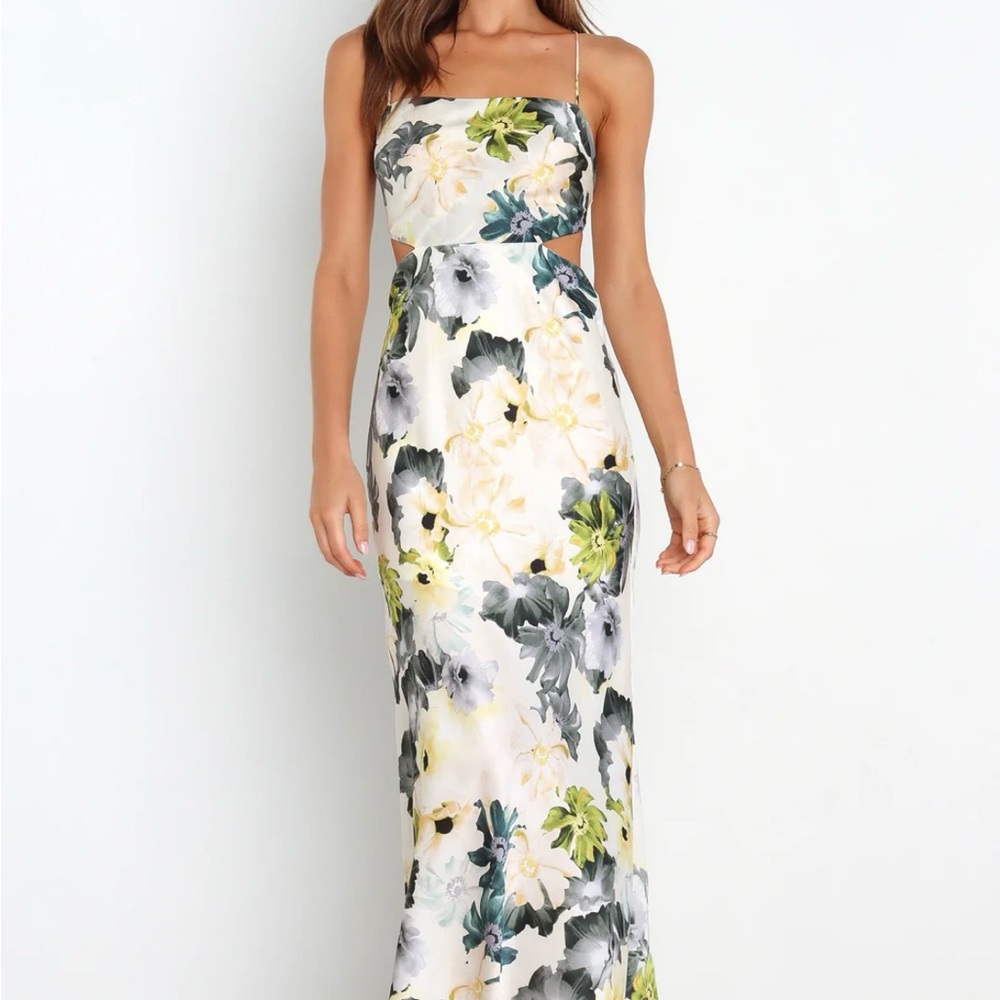 Floral Cutout Maxi Dress